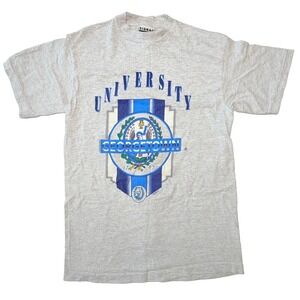 Vintage 90s Georgetown University Hoyas T Shirt M Single Stitch Signal Sports